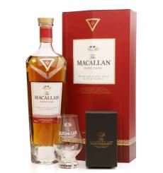 Macallan Rare Cask & Branded Macallan glass.