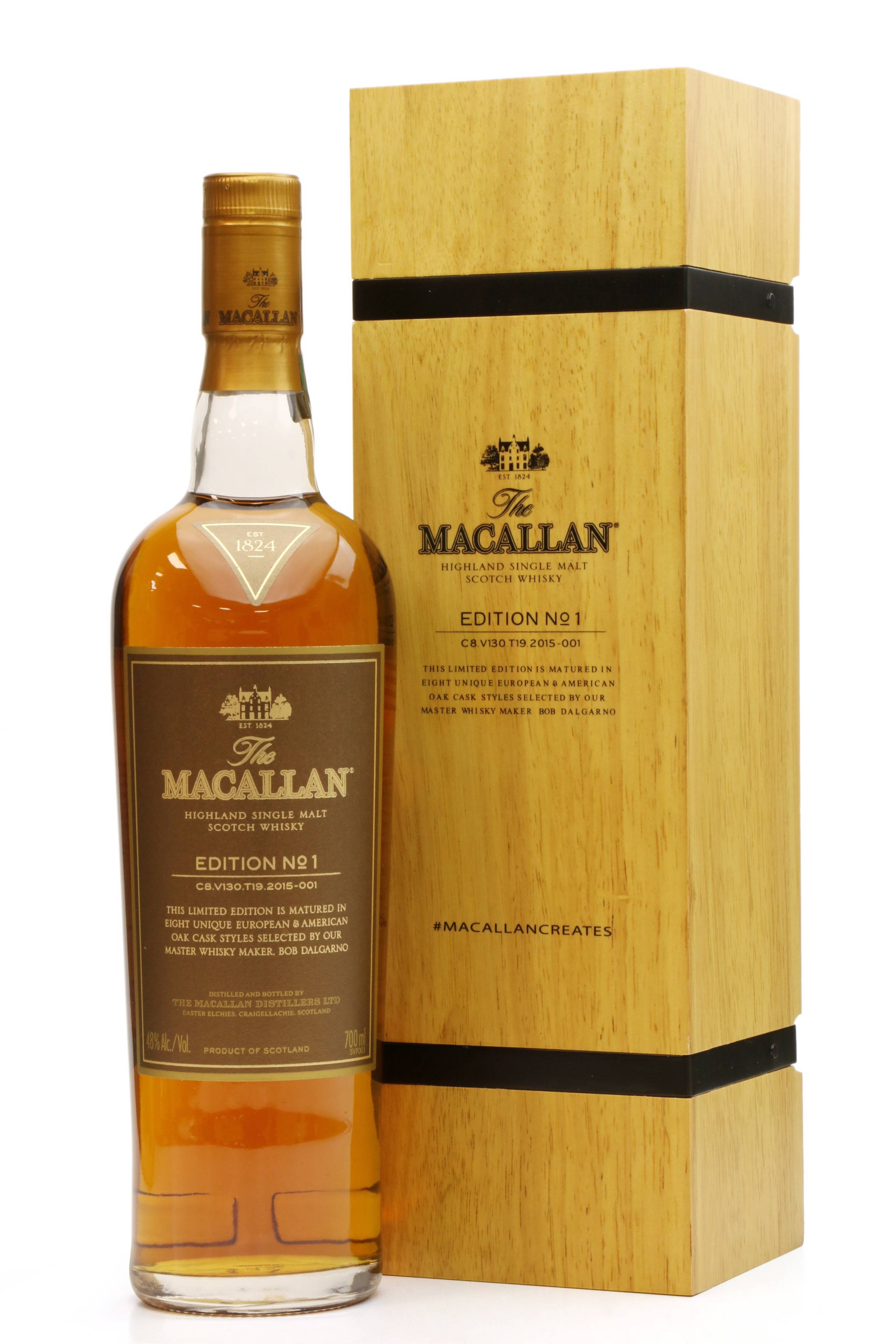 Macallan Edition No 1 Wooden Presentation Box Just Whisky Auctions
