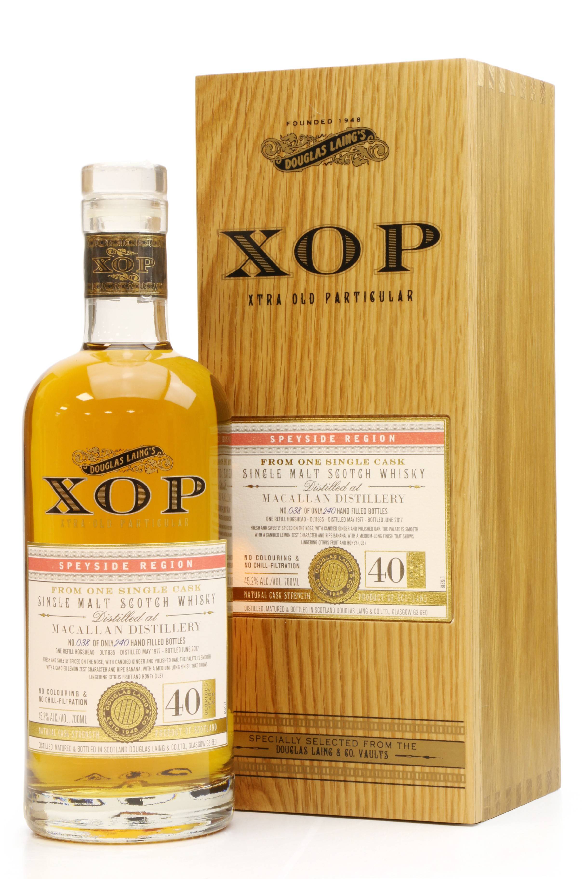 Macallan 40 Years Old 1977 Single Cask Douglas Laing S Xop Just Whisky Auctions