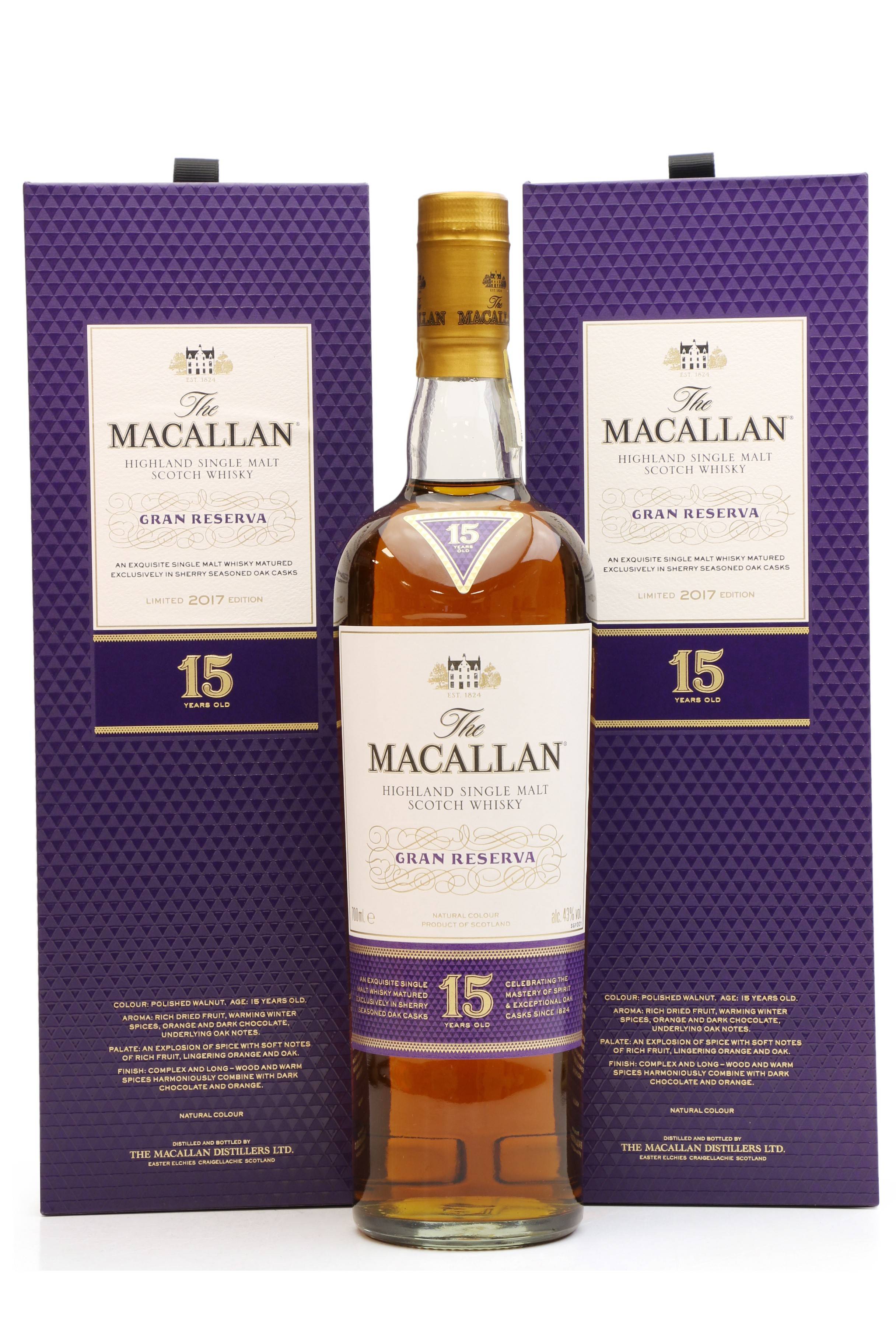 Macallan 15 Years Old Gran Reserva 2017 With Spare Box Just Whisky Auctions