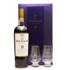 Macallan 18 Years Old 1990 Gift Set with Glasses