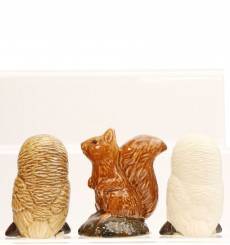 Assorted Ceramic Animal Miniatures X3