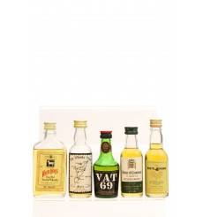 Assorted Miniatures X5 Incl White Horse 70° Proof