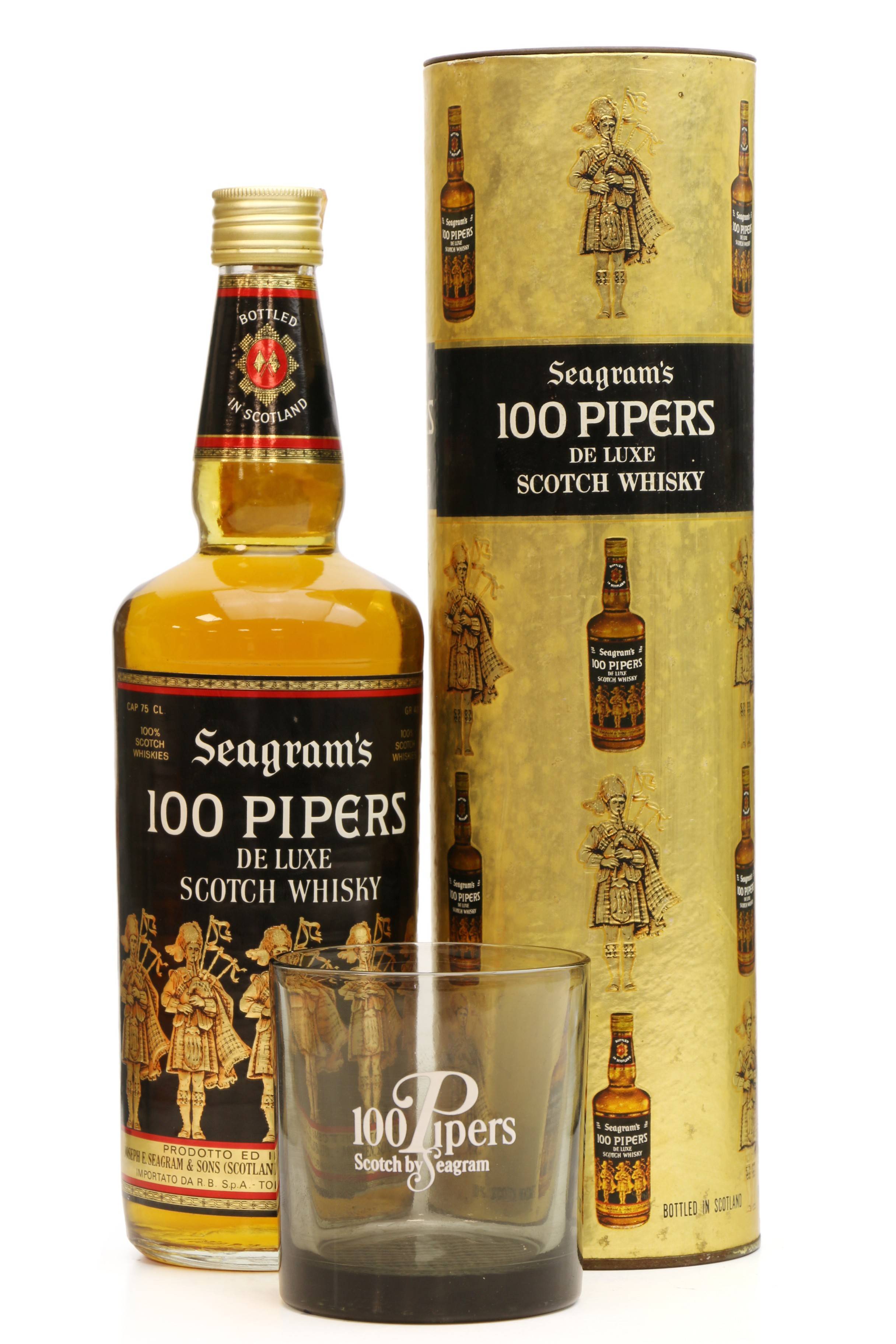 Seagram's 100 Pipers - De Luxe (with Glass) - Just Whisky Auctions