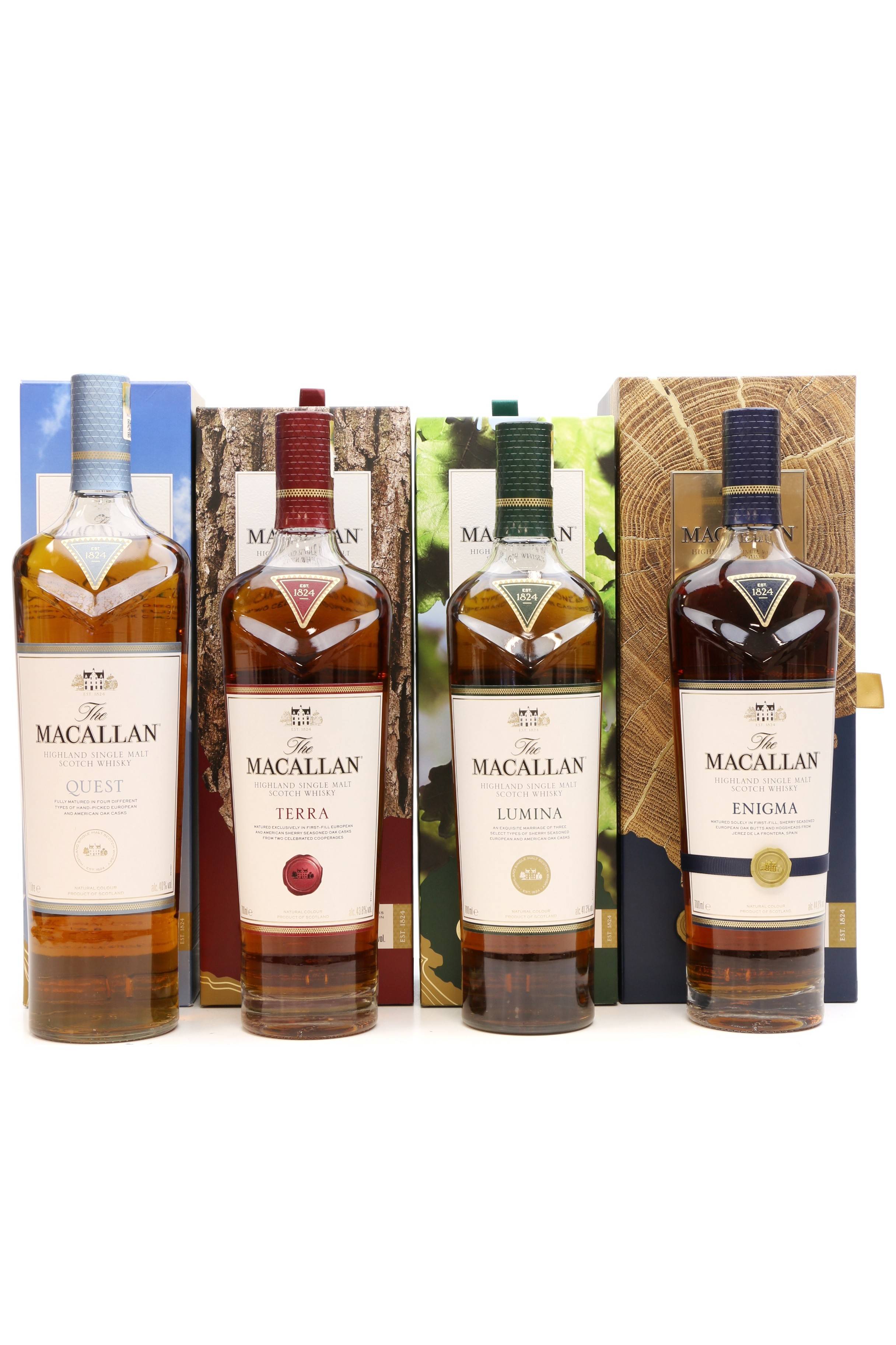 Macallan Enigma Quest Terra Lumina Quest Collection For Travel Retail Just Whisky Auctions