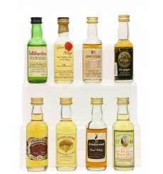 Assorted Miniatures x8 Incl Springbank 21 Years Old