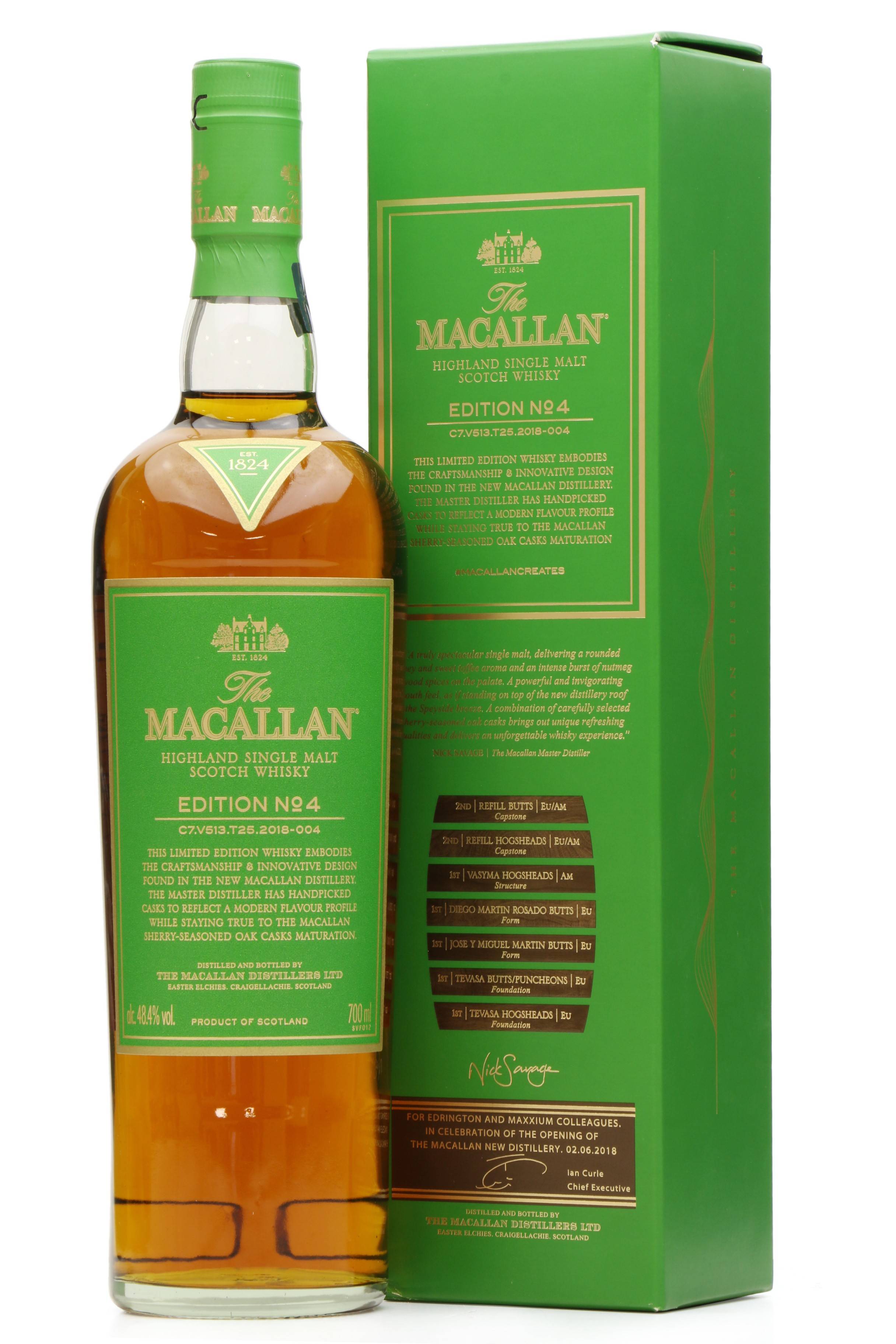 Macallan Edition No 4 Edrington Maxxium Colleagues Just Whisky Auctions