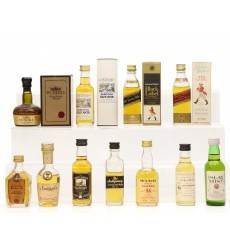 Assorted Blended Miniatures X11 Incl Johnnie Walker Red Label 70° Proof