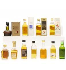 Assorted Blended Miniatures X11 Incl Johnnie Walker Red Label 70° Proof