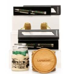 Assorted Laphroiag Memorabilia Incl Pens, Coasters, Candel & Keyrings