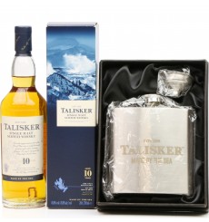 Talisker 10 Years Old (20cl) & Hip Flask