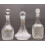 Assorted Glass/Crystal Decanters X3