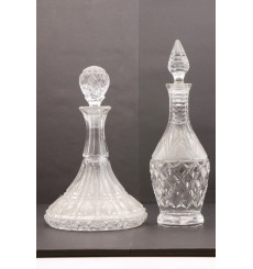 Assorted Glass/Crystal Decanters X2