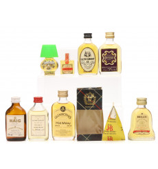Assorted Miniatures X9 Incl Glenrothes 8 Years Old 70° Proof
