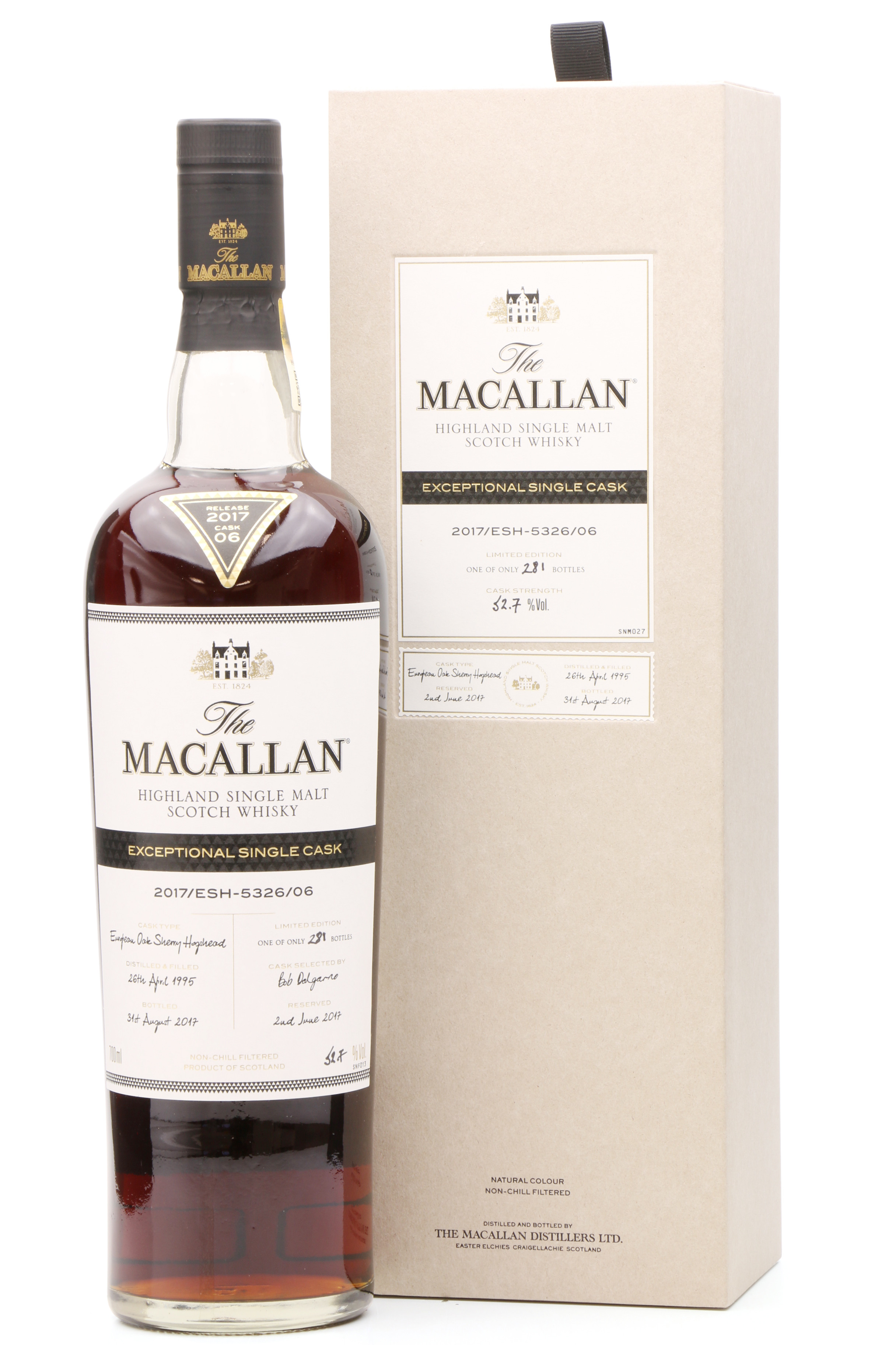 Macallan 1995 2017 Exceptional Single Cask No 5326 06 Just Whisky Auctions