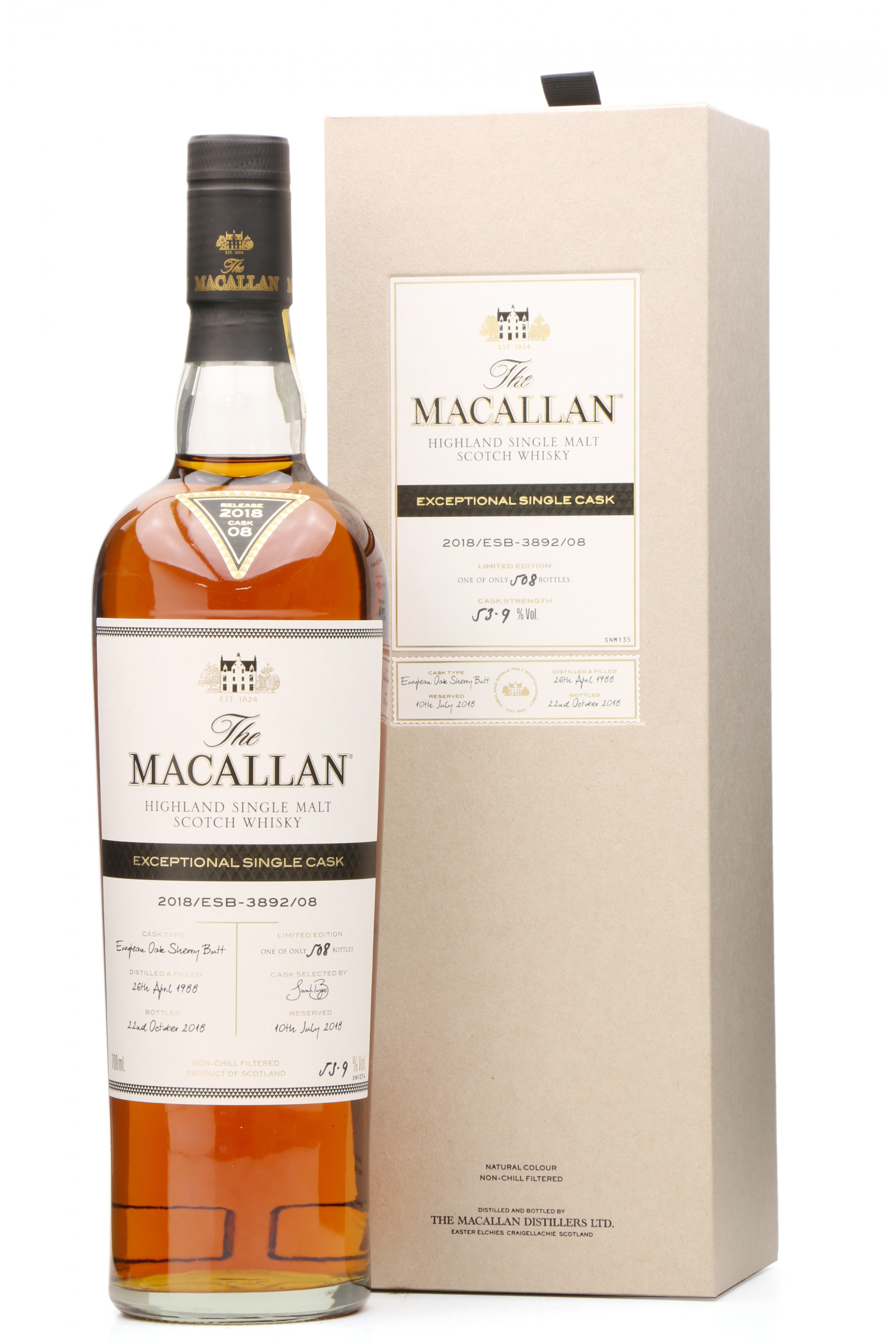 Macallan 1988 2018 Exceptional Single Cask No 3892 08 Just Whisky Auctions
