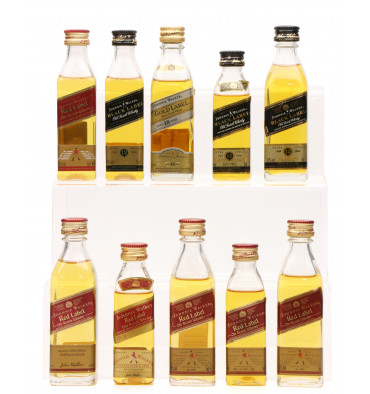 Assorted Johnnie Walker Miniatures including Gold Label 18 Year Old (10x 5cl)