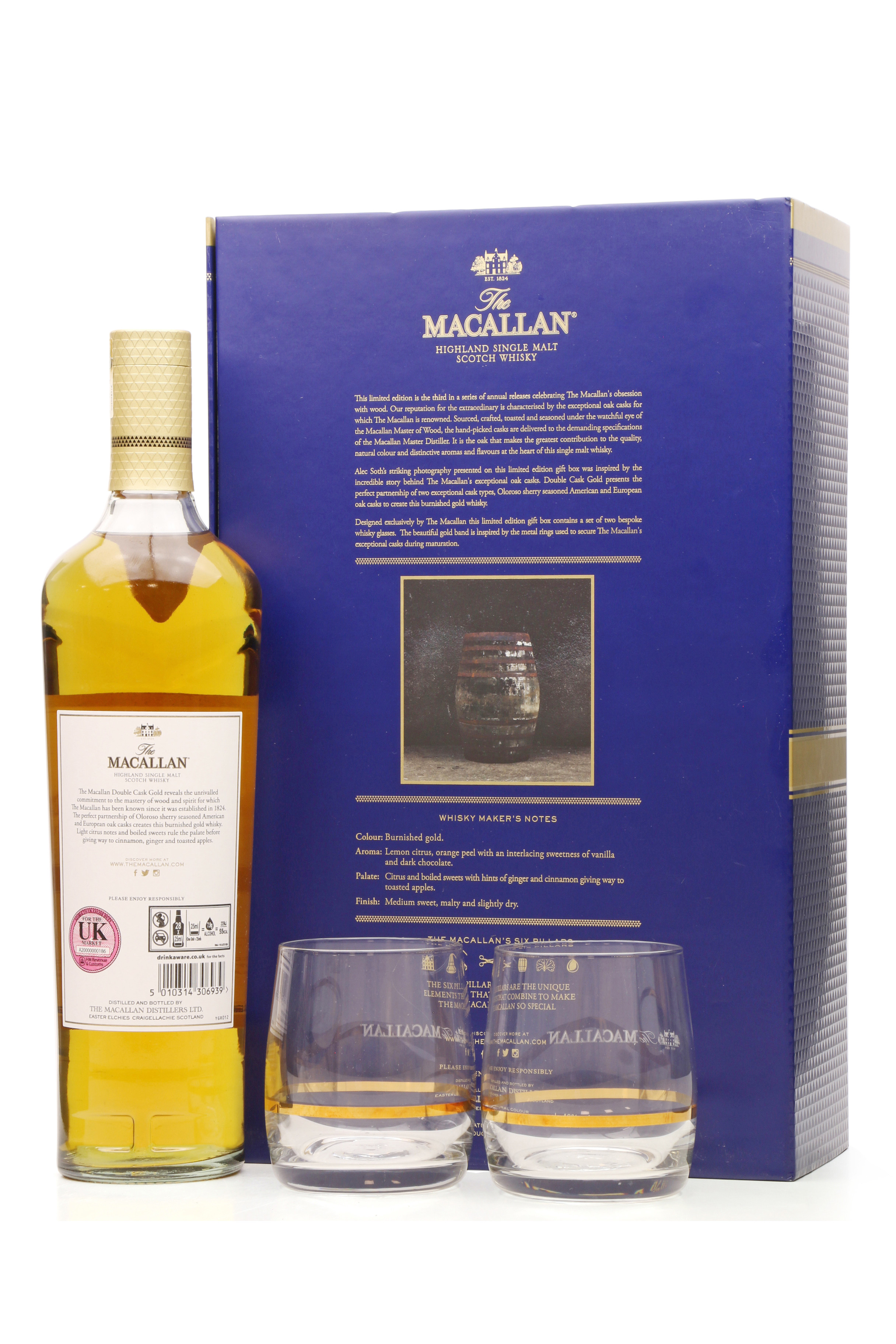 Macallan Gold Double Cask Gift Set With Glasses Just Whisky Auctions