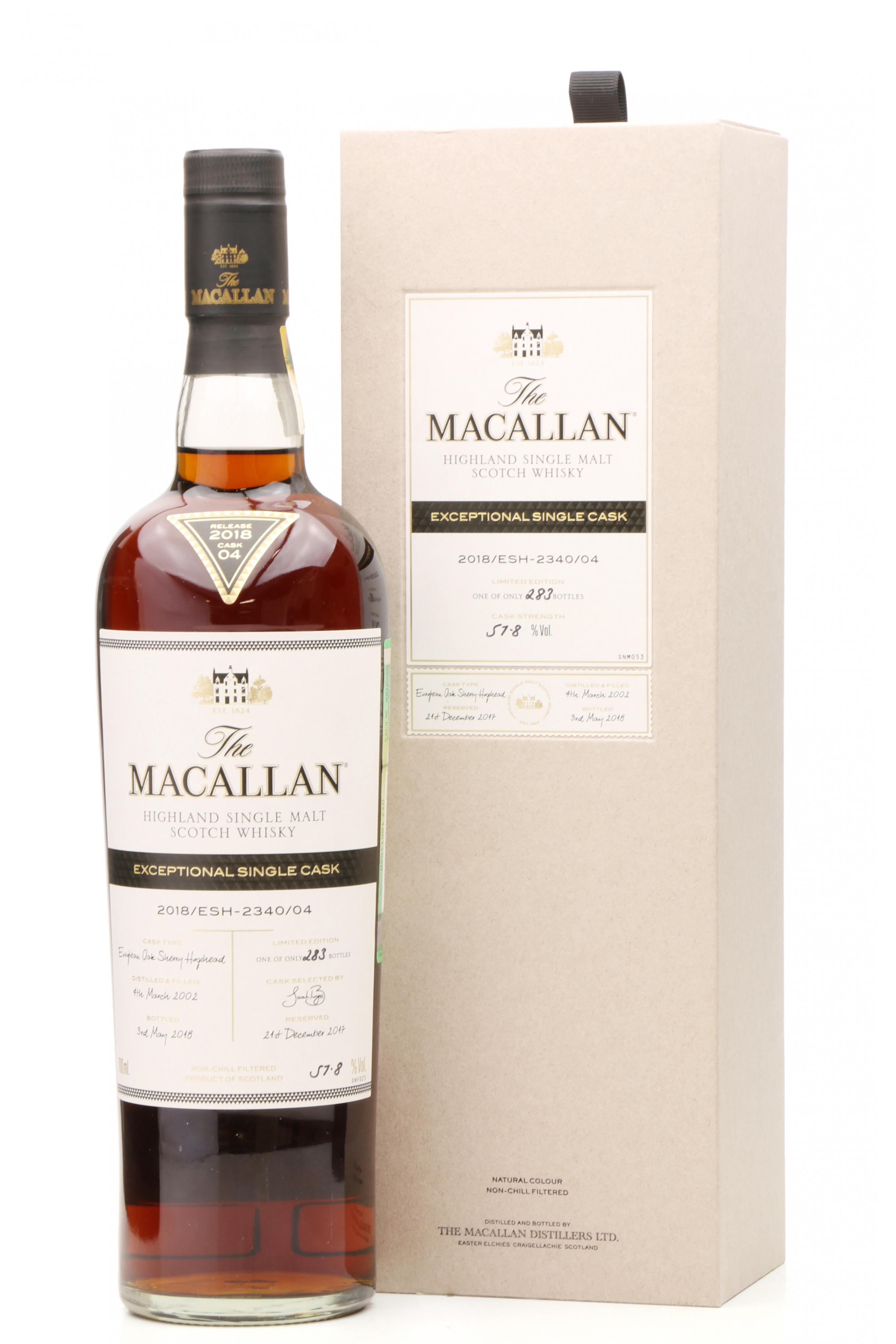 Macallan 2002 2018 Exceptional Single Cask No 2340 04 Just Whisky Auctions