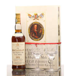 Macallan 18 Years Old 1974 - Jacobite Glass Set