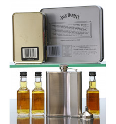 2 Jack Daniel's Miniature Sets Including Hip Flask (3x5cl)