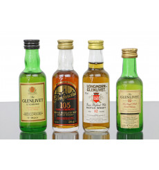 Assorted Single Malt Miniatures x4 - Incl Glenfarclas 105 Cask Strength