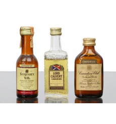 Assorted Canadian Whisky Miniatures x3