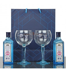 Bombay Sapphire Gin (x2 350ml) with 2 glasses