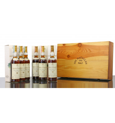 Macallan Wooden Case Including 3 x Macallan 10 Years Old & Macallan 12 Years Old