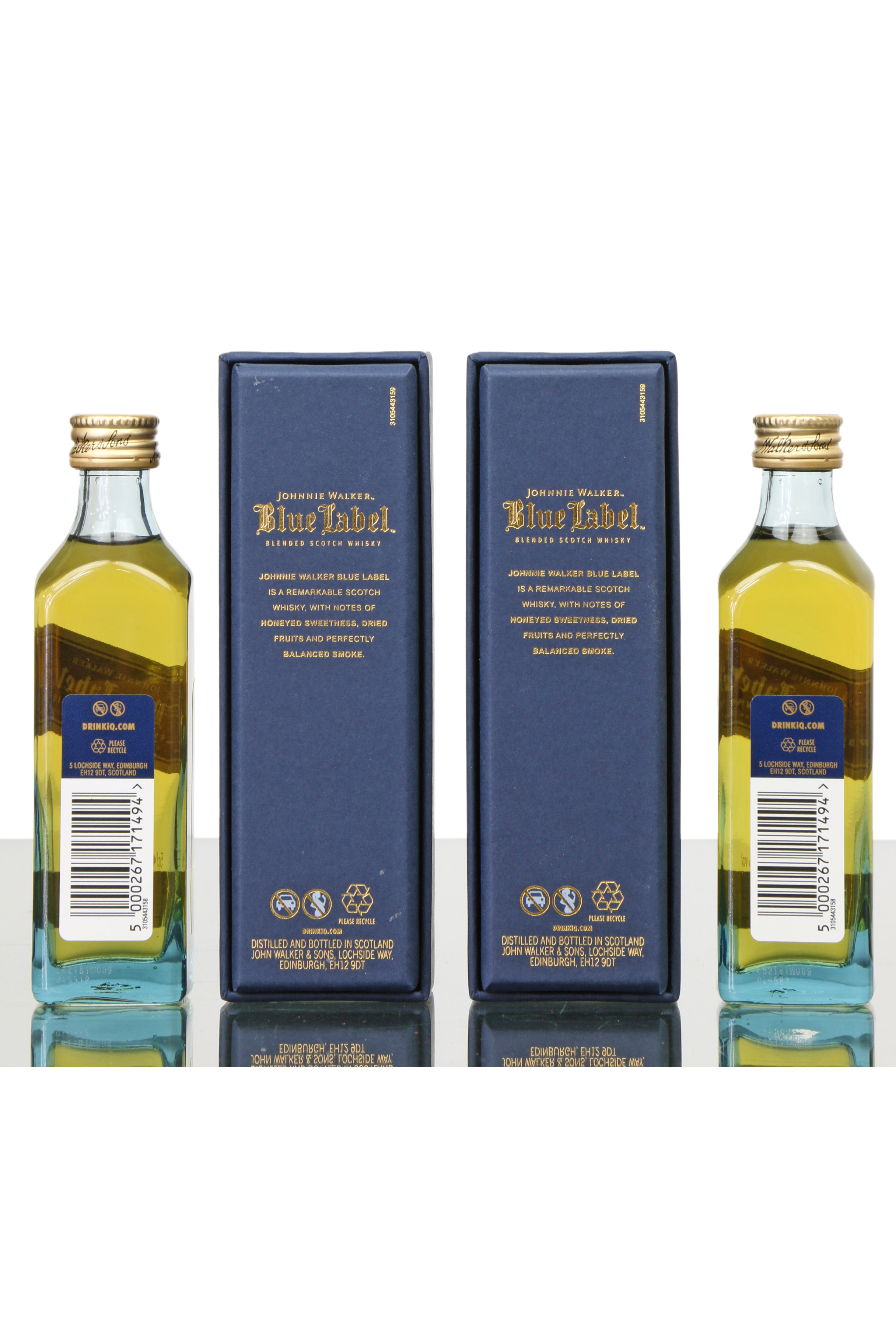 Johnnie Walker Blue Label Miniature 5cl x 2 Just Whisky Auctions