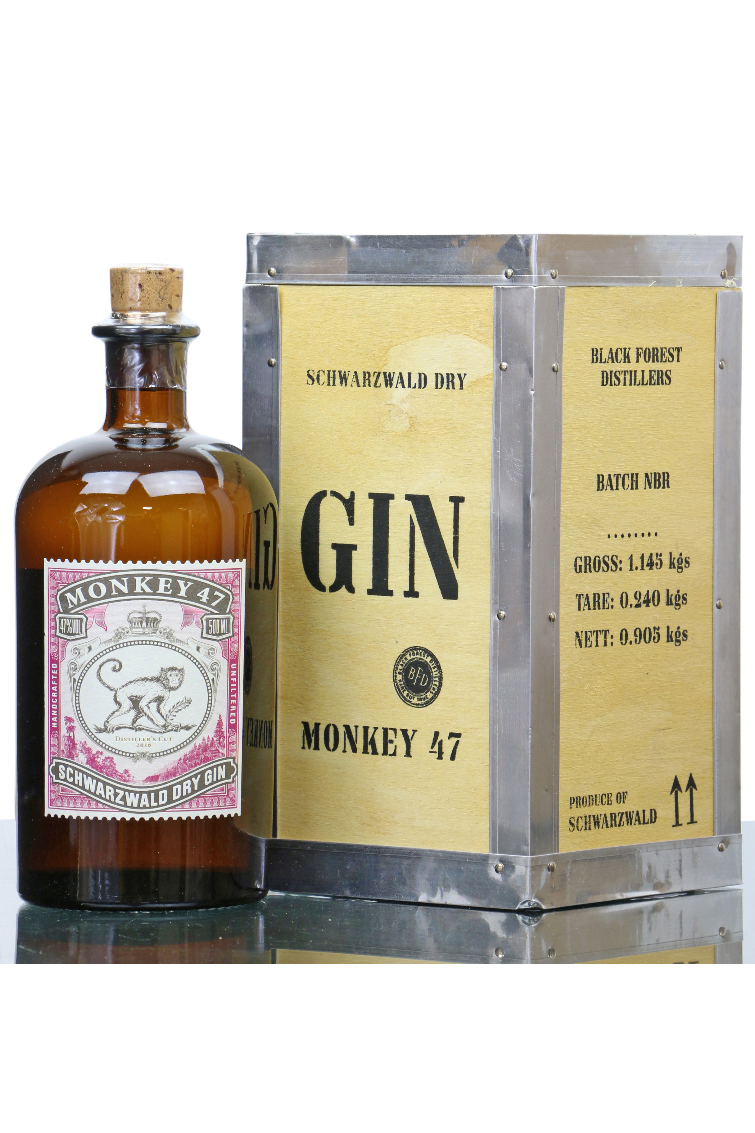 Just Schwarzwald Gin Director\'s Dry Cut Whisky - Monkey 2018 - Auctions 47 (50cl)