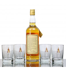 Queen Anne Rare Scotch Whisky & Glasses x 4