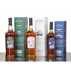 Bowmore 10, 15 & 18 Years Old - Aston Martin Editions 1, 2 & 3