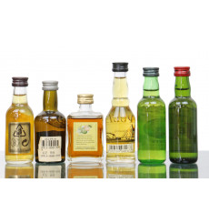 Assorted Miniatures x 6 Incl Old Pulteney 12