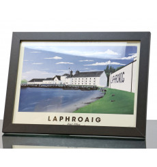 Laphroaig Distillery Print in Black Frame
