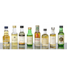 Assorted Miniatures x8 - Incl Talisker 10 Years Old - Map