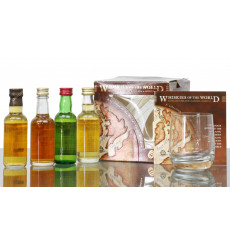 Whiskies Of The World - Miniatures & Tasting Glass (4x5cl)