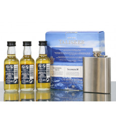 Talisker Skye, Storm & 10 Years Old Miniatures (3x5cl) and Hip Flask