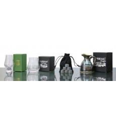 Laphroaig Water Jug, Whisky Glasses and Stones