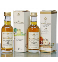Macallan 10 Year Old Miniatures - 1990s (x2 5cl)