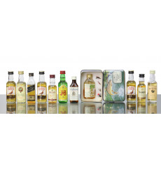 Assorted Miniatures x 11 Incl Whisky & 4 Fishing Flies Gift Box