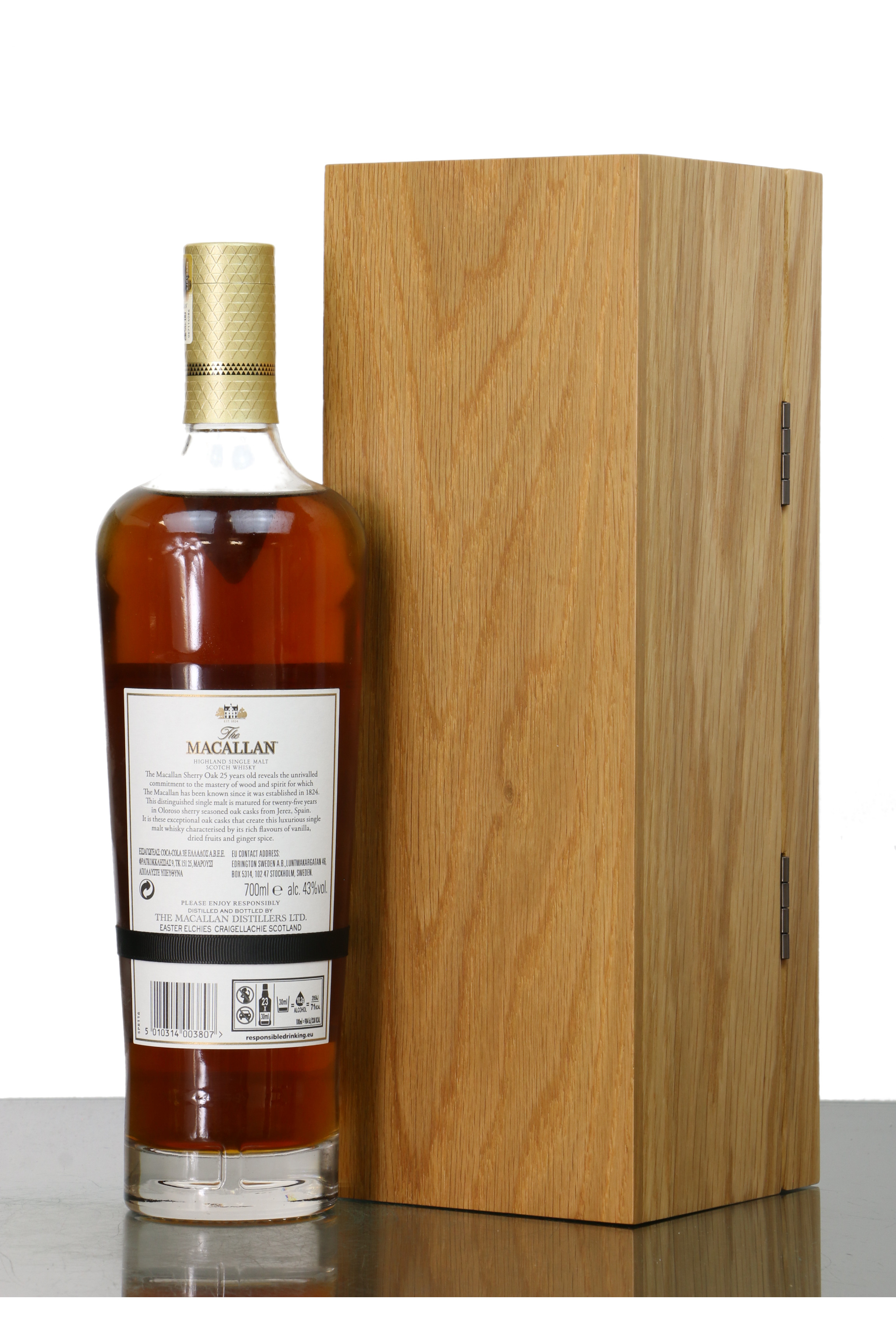 Macallan 25 Year Sherry Oak Single Malt Scotch – Everson Royce Wine