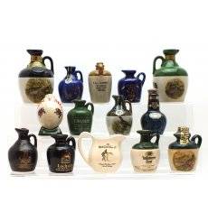 Assorted Ceramic Miniatures x 14 Incl Macallan Water Jug