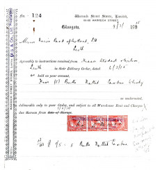 Cambus Distillery Delivery Order 1915