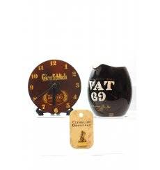 Glenfiddich Clock - VAT 69 Water Jug & Clynelish  Pin