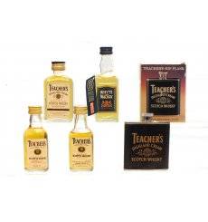 Assorted Blended Miniatures X4 With Teachers Hip Flask