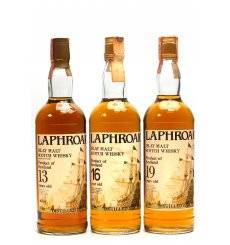 Laphroaig 13 Years Old 1973, 16 Years Old 1968 & 19 Years Old 1969 (75cl x3)