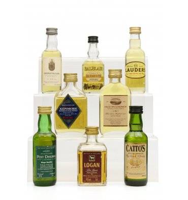 Assorted Miniatures x8 - Incl Old Pulteney 8 (Flat Bottle)
