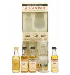 Glenmorangie Wood Finish Range Miniatures x4 & Nosing Glass Set