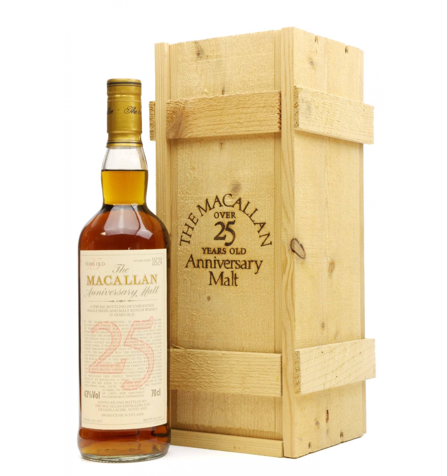 Macallan Over 25 Years Old 1971 Anniversary Malt Just Whisky Auctions